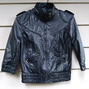 Paris Blues Jackets & Coats - Paris Blues Vegan Leather moto jacket black Paris Blues Jackets & Coats - Paris Blues Vegan Leather moto jacket black
